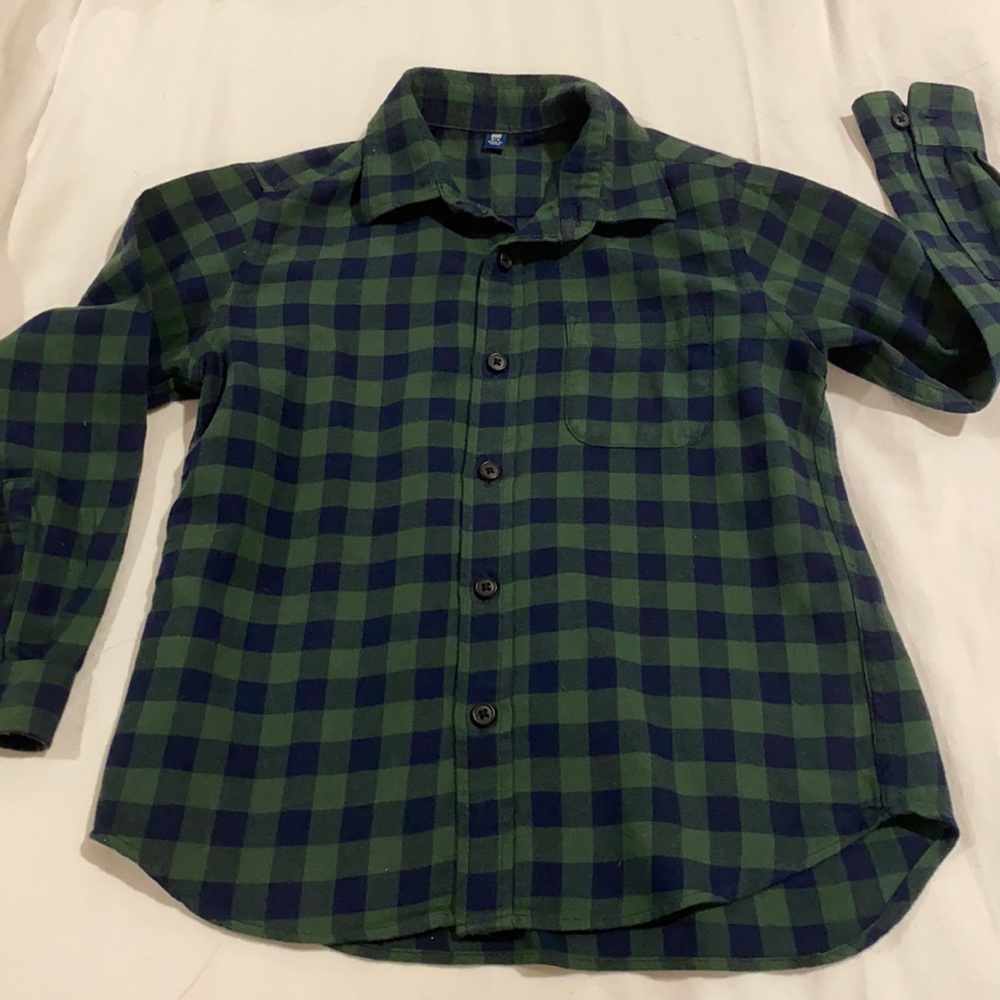 UNIQLO 💯 COTTON FLANNEL SHIRT GIRLS 5-6